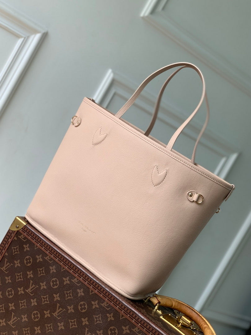 LV M25665 Louis Vuitton Neverfull Inside Out MM Bag Dune/Hazelnut