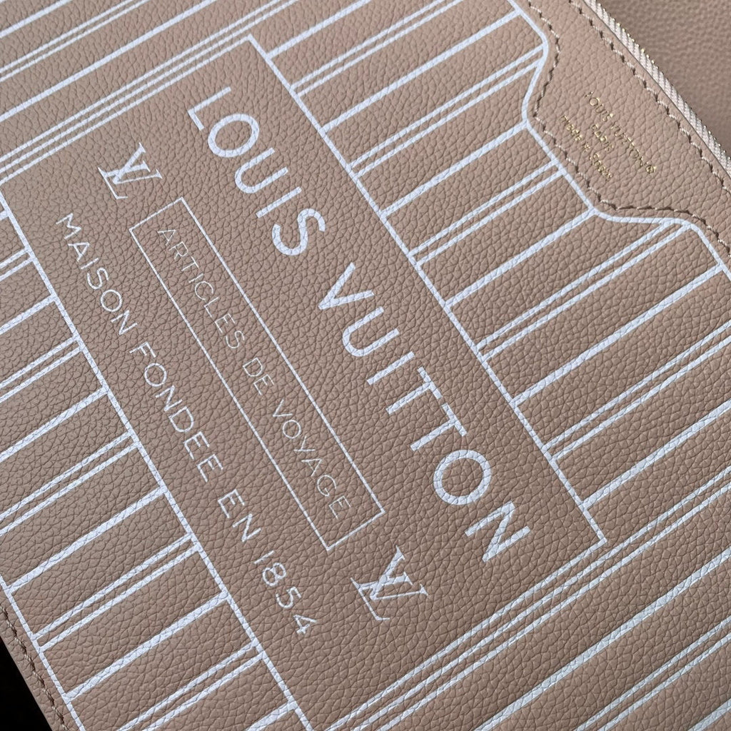 LV M25665 Louis Vuitton Neverfull Inside Out MM Bag Dune/Hazelnut