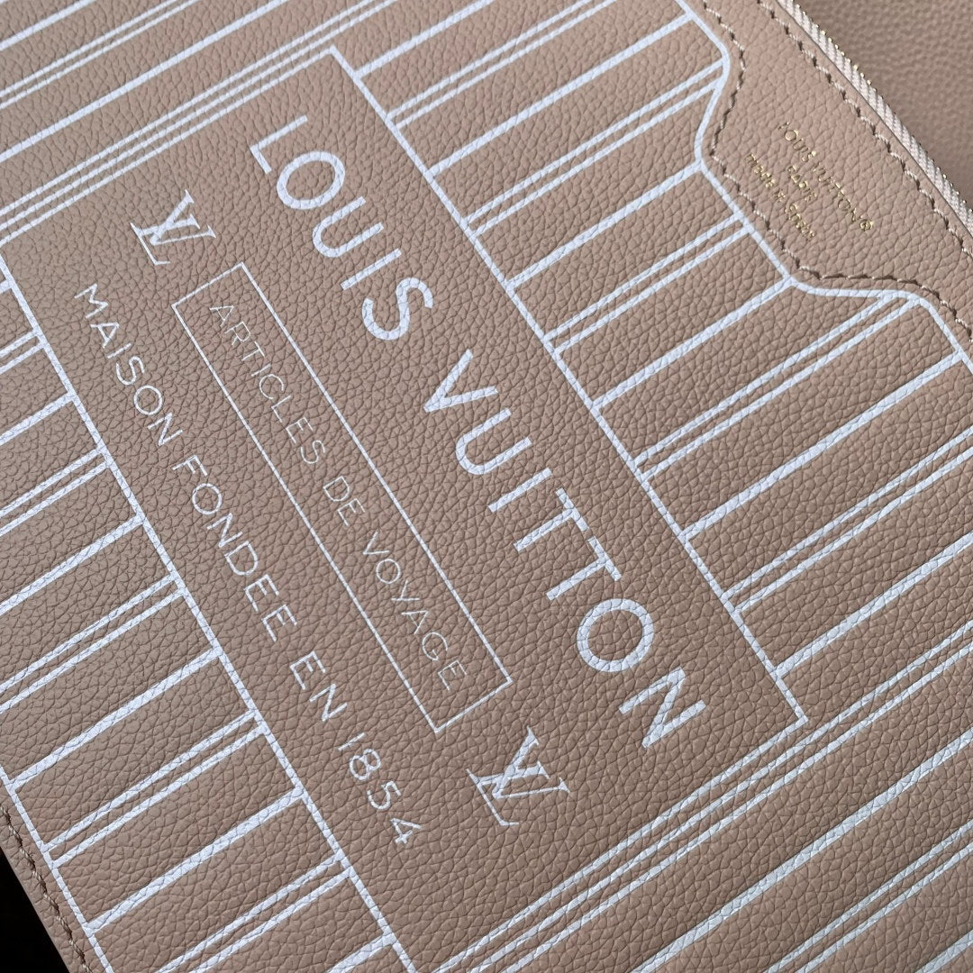 LV M25665 Louis Vuitton Neverfull Inside Out MM Bag Dune/Hazelnut