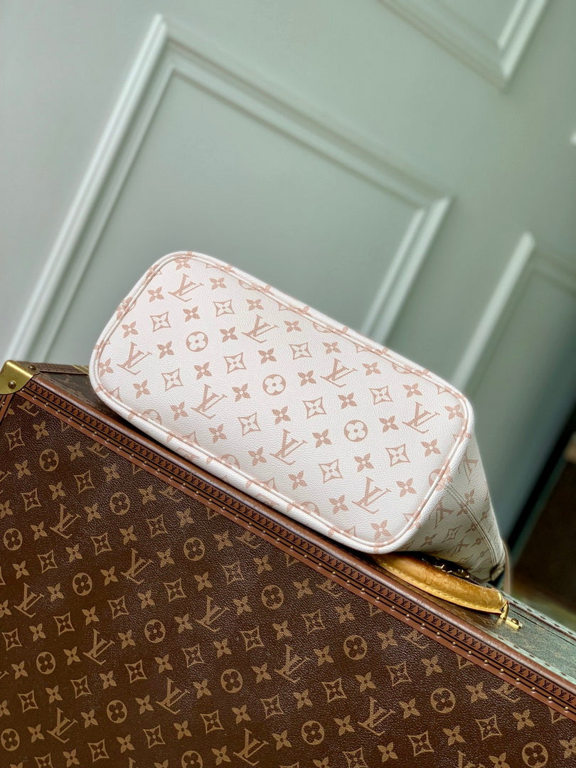 LV M25665 Louis Vuitton Neverfull Inside Out MM Bag Dune/Hazelnut