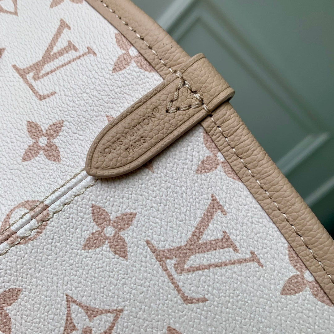 LV M25665 Louis Vuitton Neverfull Inside Out MM Bag Dune/Hazelnut