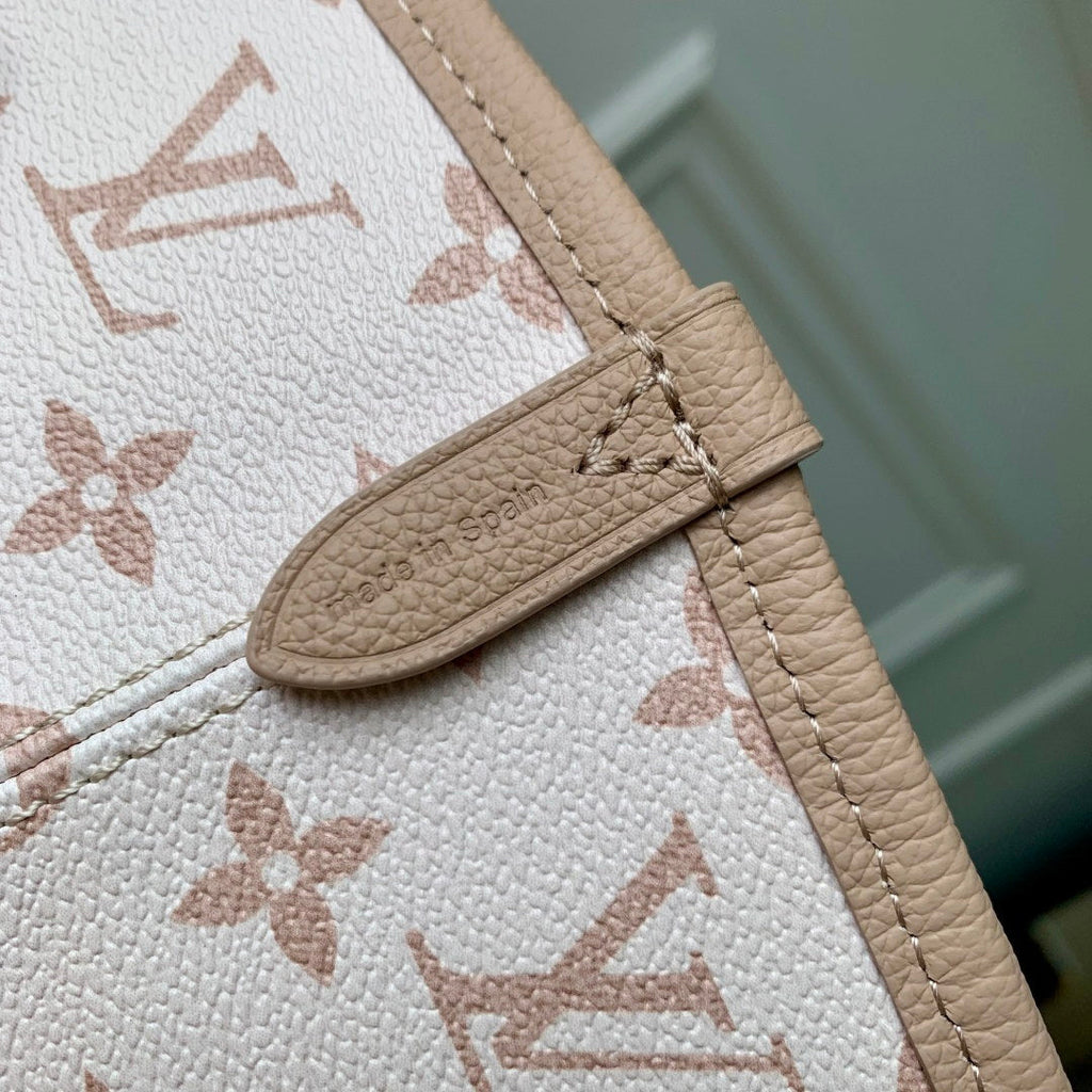 LV M25665 Louis Vuitton Neverfull Inside Out MM Bag Dune/Hazelnut
