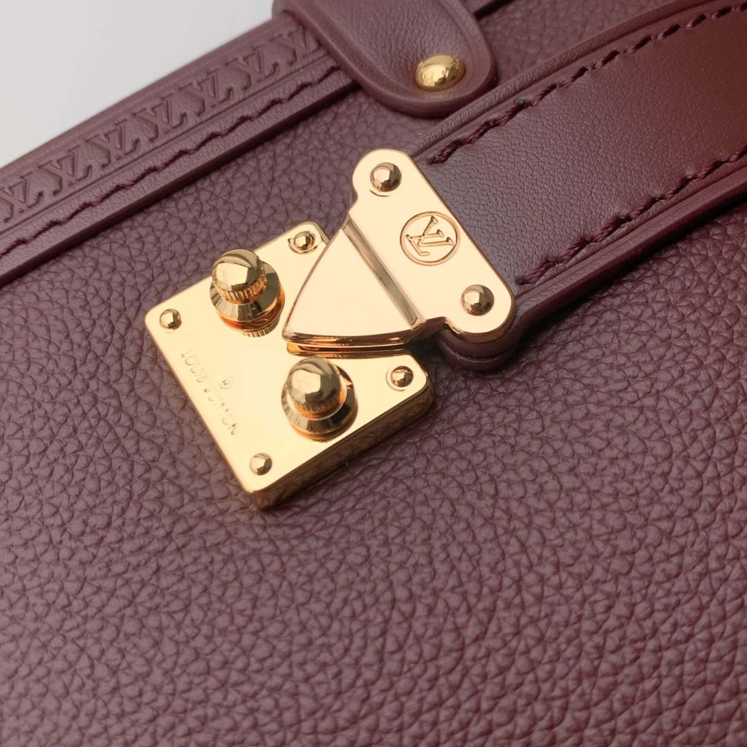 LV M25669 Louis Vuitton Side Trunk MM Bag Wine Red