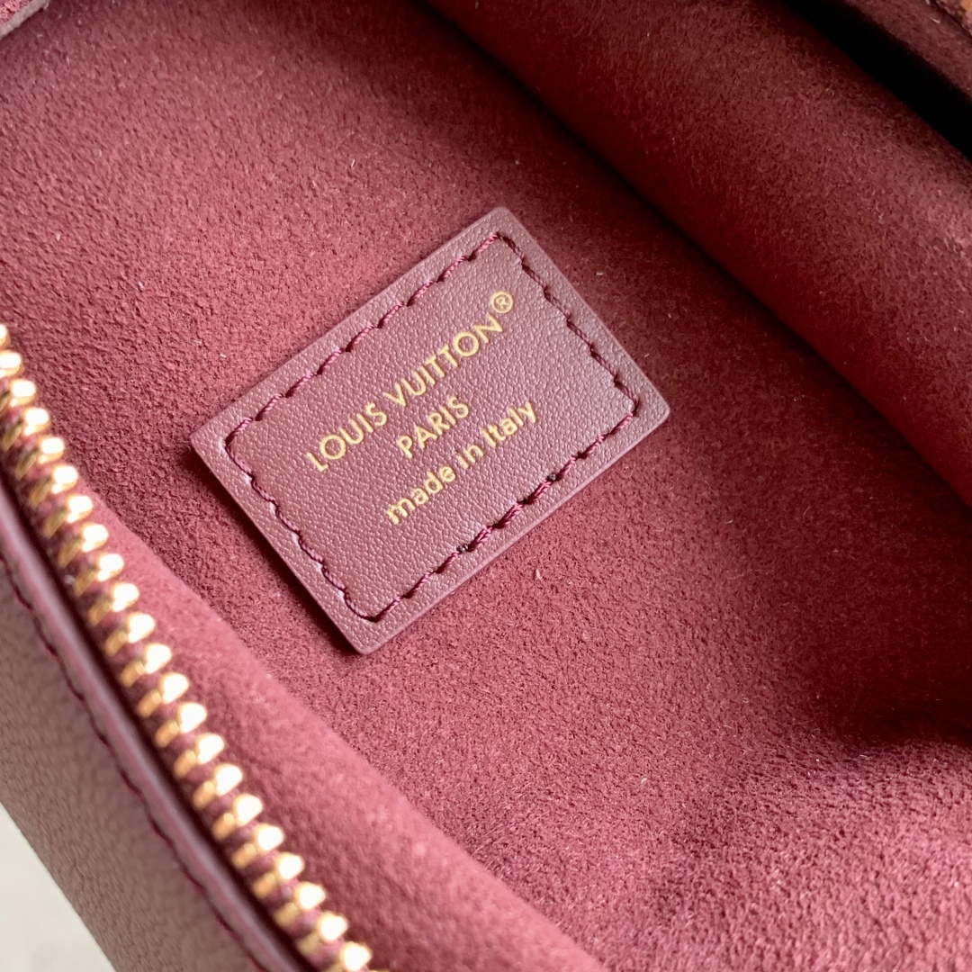 LV M25669 Louis Vuitton Side Trunk MM Bag Wine Red
