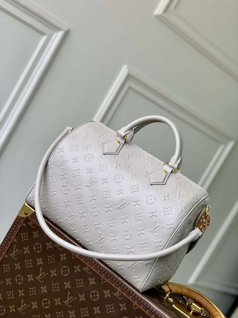 LV M25670 Louis Vuitton Speedy Soft 30 Bag Cloud Gray
