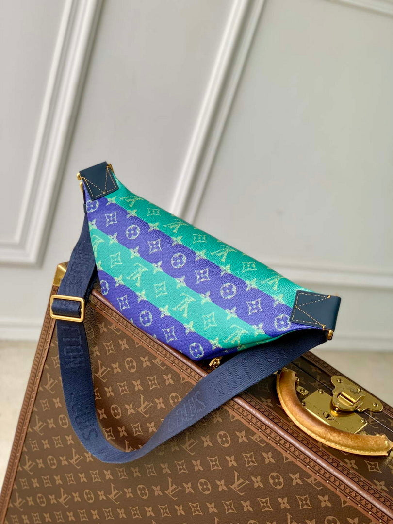 LV M25783 Louis Vuitton Rush Bumbag Blue Stripes