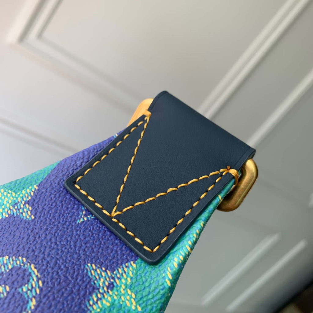 LV M25783 Louis Vuitton Rush Bumbag Blue Stripes