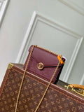 LV M25814 Louis Vuitton Wallet On Chain Rosy Bag Grenat Red