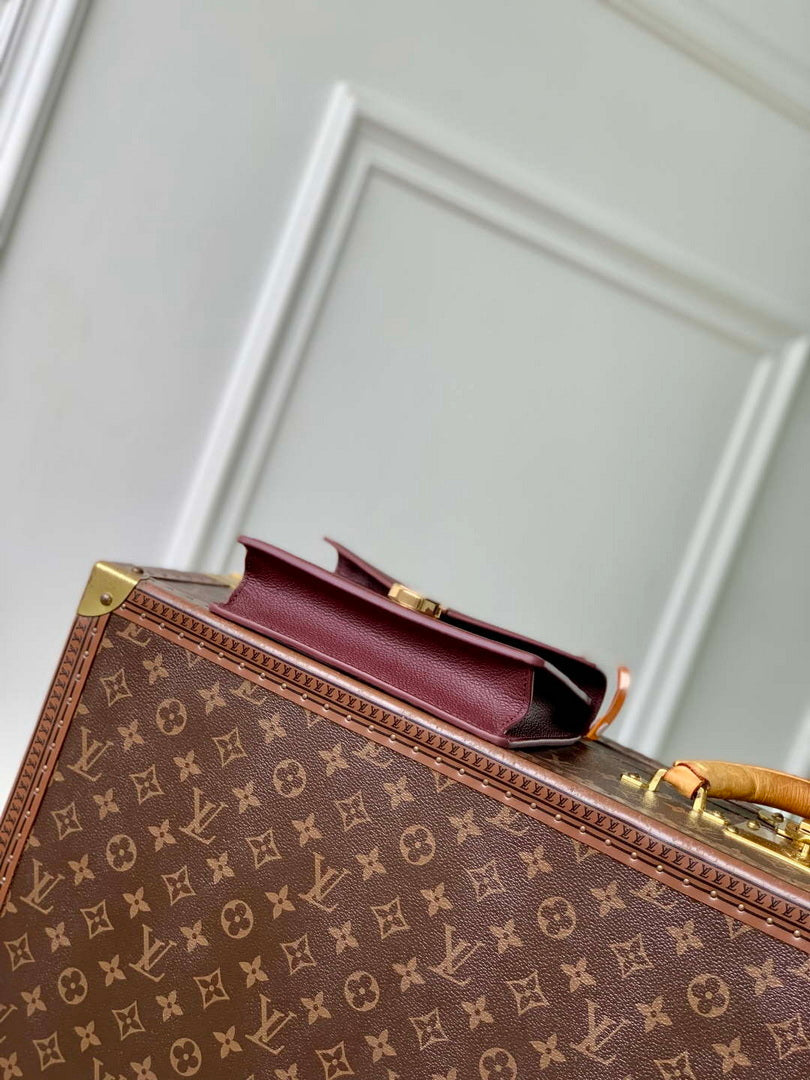 LV M25814 Louis Vuitton Wallet On Chain Rosy Bag Grenat Red