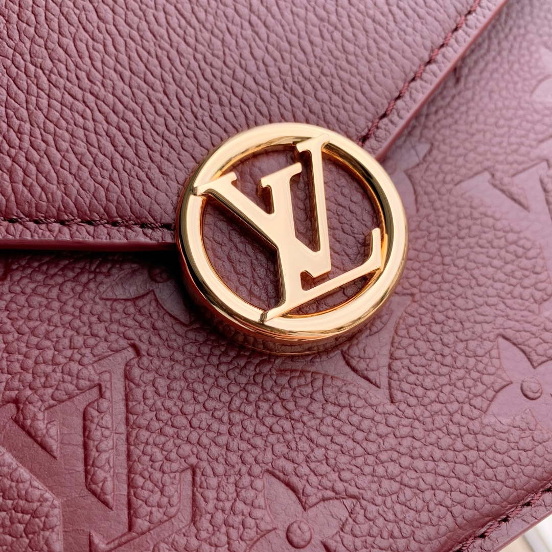 LV M25814 Louis Vuitton Wallet On Chain Rosy Bag Grenat Red