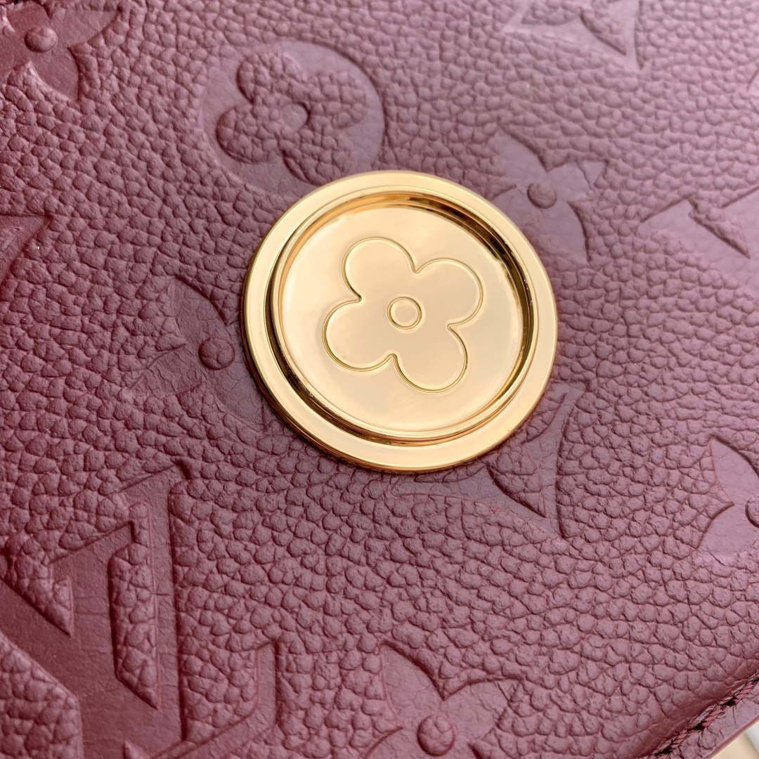 LV M25814 Louis Vuitton Wallet On Chain Rosy Bag Grenat Red