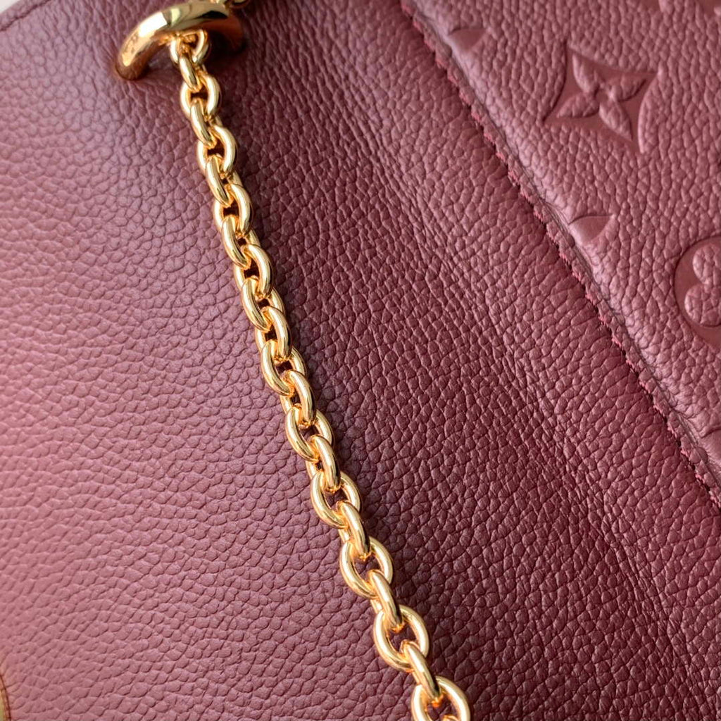 LV M25814 Louis Vuitton Wallet On Chain Rosy Bag Grenat Red