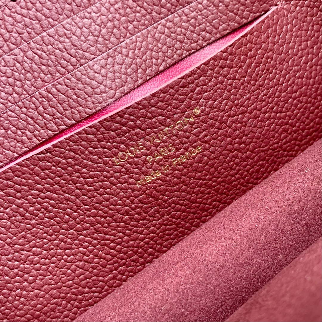 LV M25814 Louis Vuitton Wallet On Chain Rosy Bag Grenat Red