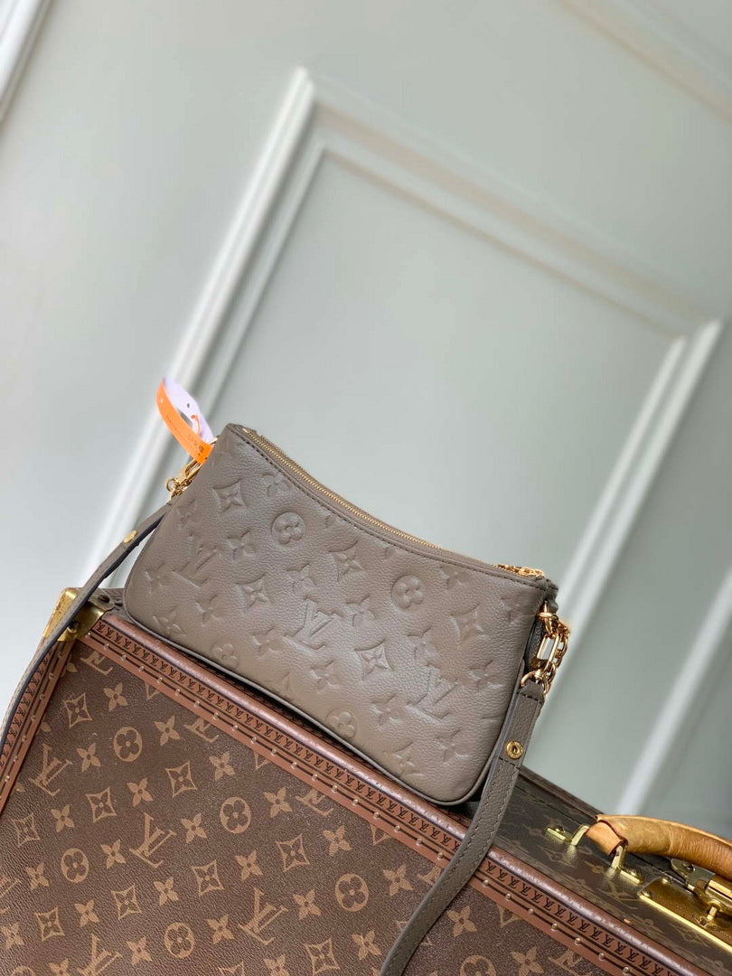 LV M25816 Louis Vuitton Pochette Liv Bag Smoke Gray