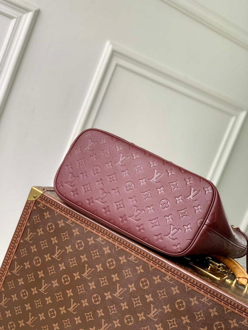 LV M25855 Louis Vuitton Neverfull MM Bag Grenat