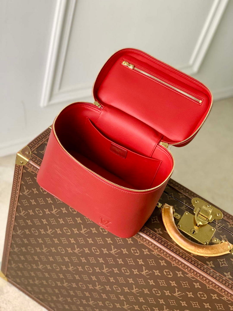 LV M25856 Louis Vuitton Nice BB Bag Monogram Red
