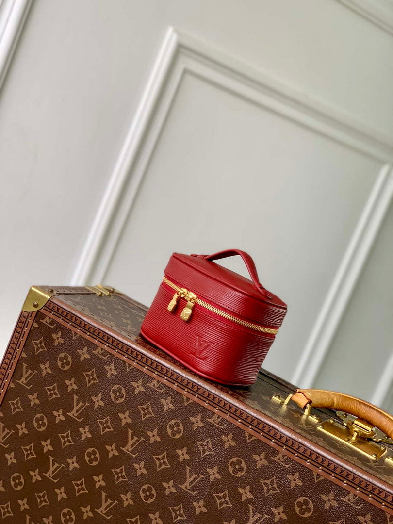 LV M25857 Louis Vuitton Nice Nano Bag Monogram Red