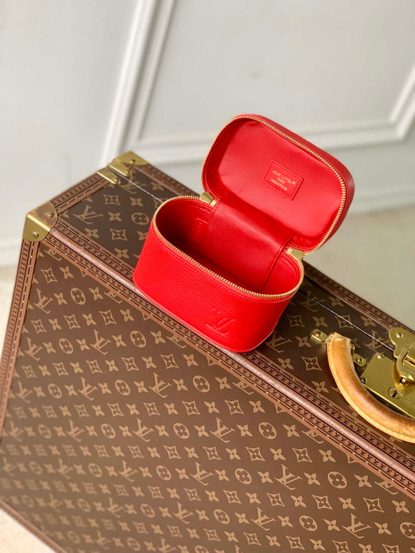 LV M25857 Louis Vuitton Nice Nano Bag Red
