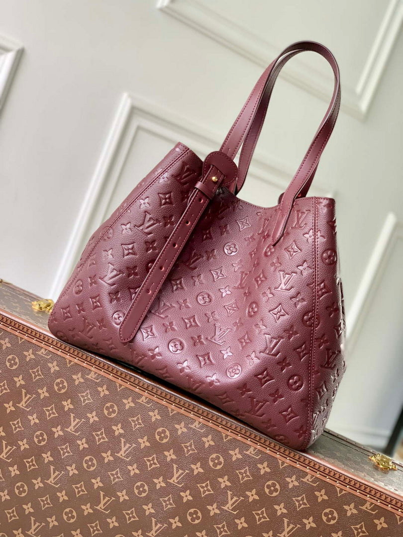 LV M25888 Louis Vuitton All In One MM Bag Wine Red