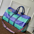 LV M25900 Louis Vuitton Keepall Bandouliere 50 Bag Green& Blue