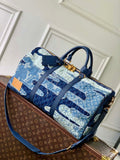 LV M26117 Louis Vuitton Keepall Bandouliere 50 Bag Blue