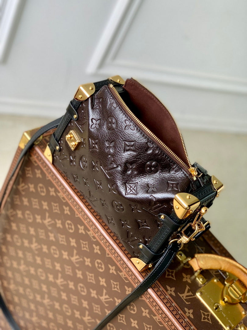 LV M26304 Louis Vuitton Side Trunk MM Bag Acajou