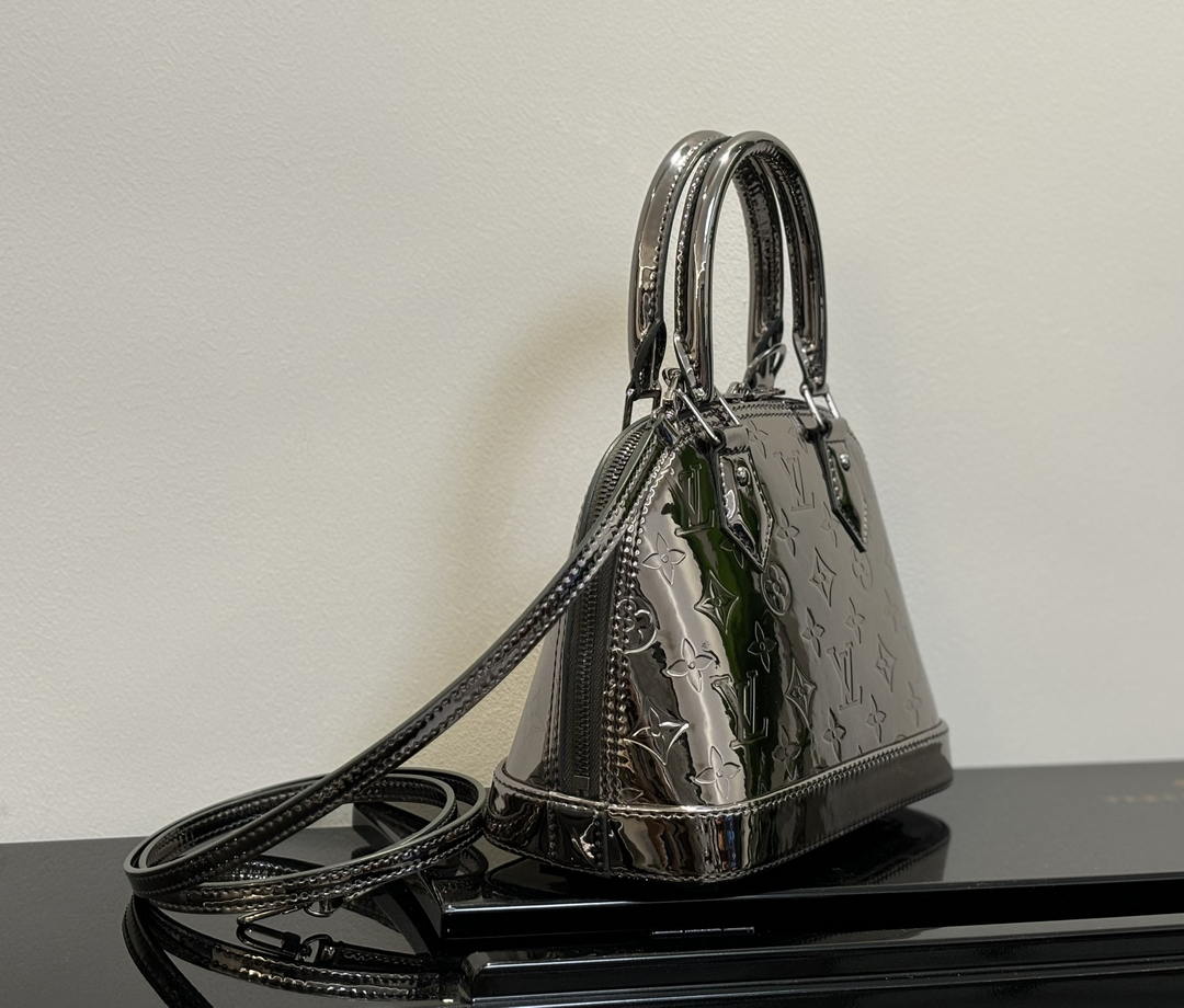 LV M26335 Louis Vuitton Alma BB Bag Silver Black