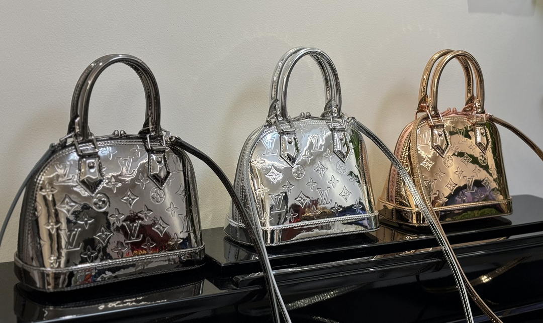 LV M26335 Louis Vuitton Alma BB Bag Silver Black - Default Title - View 9