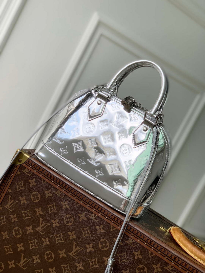 LV M26335 Louis Vuitton Alma BB Bag Silver