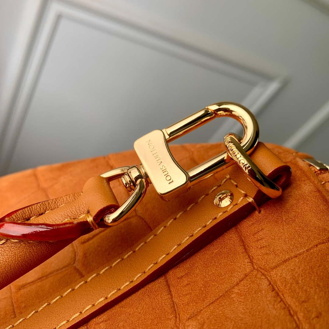 LV M26358 Louis Vuitton Express MM Bag Orange Crocodile Pattern