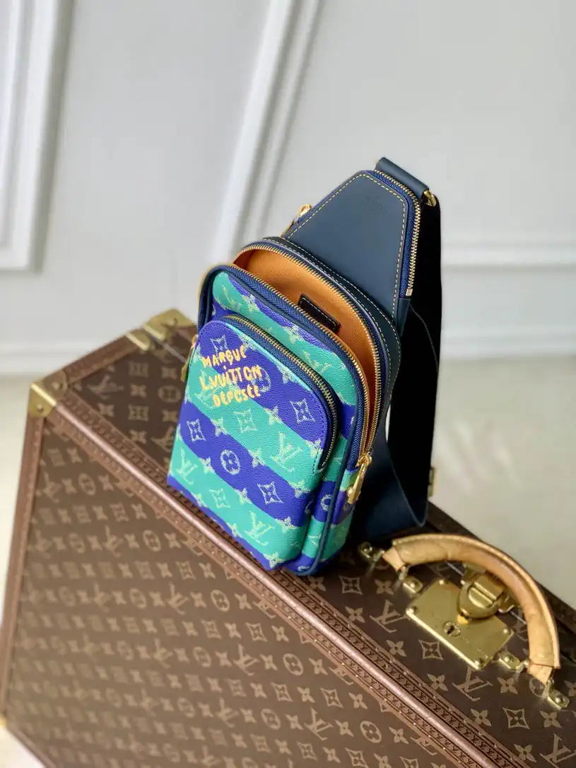 LV M26419 Louis Vuitton Avenue Slingbag PM Bamboo Monogram Heritage