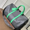LV M26434 Louis Vuitton Keepall Bandouliere 55 Travel Bag Monogram Eclipse
