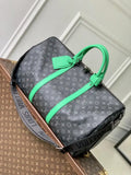 LV M26434 Louis Vuitton Keepall Bandouliere 55 Travel Bag Monogram Eclipse