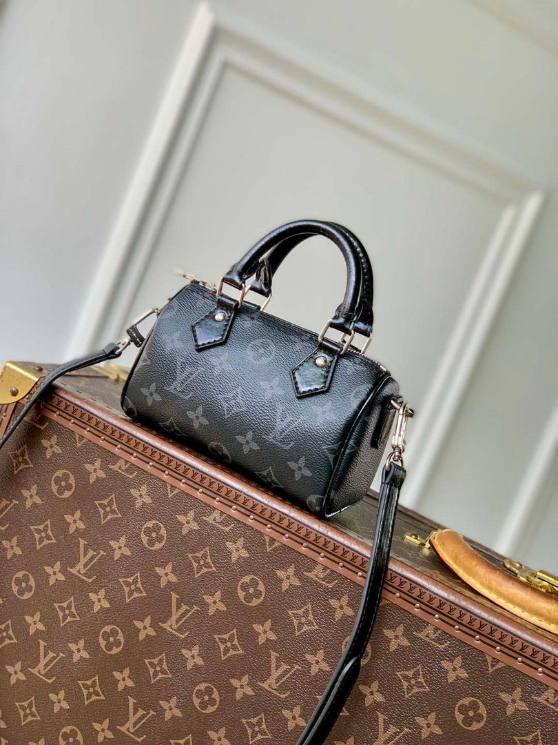 LV M26573 Louis Vuitton Nano Speedy Bag Black