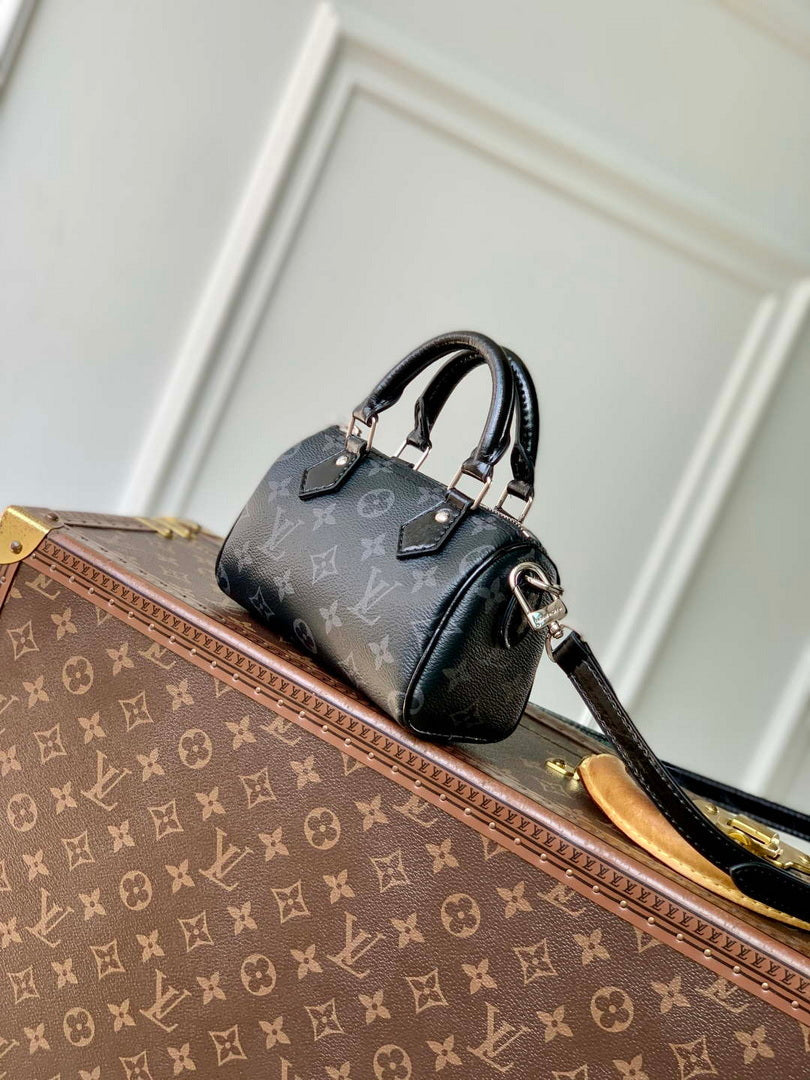 LV M26573 Louis Vuitton Nano Speedy Bag Black