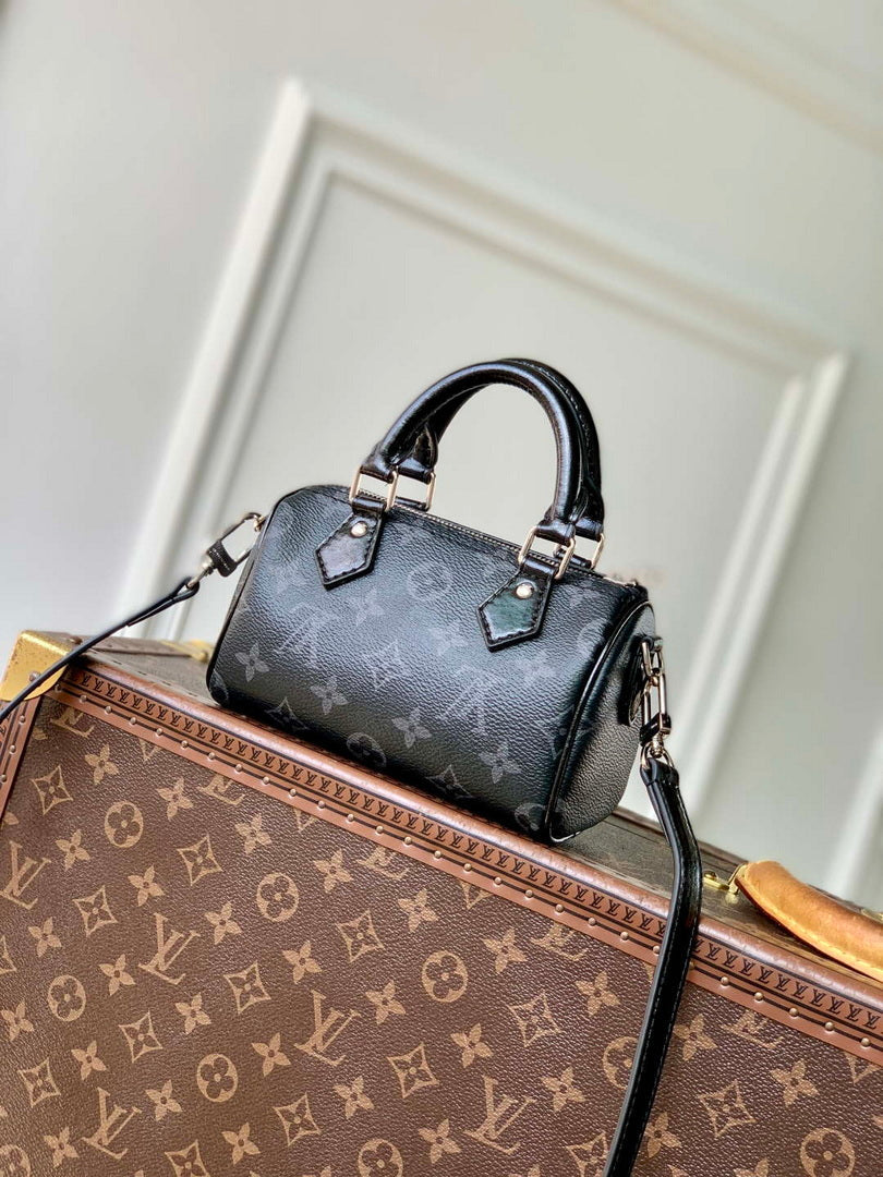 LV M26573 Louis Vuitton Nano Speedy Bag Black