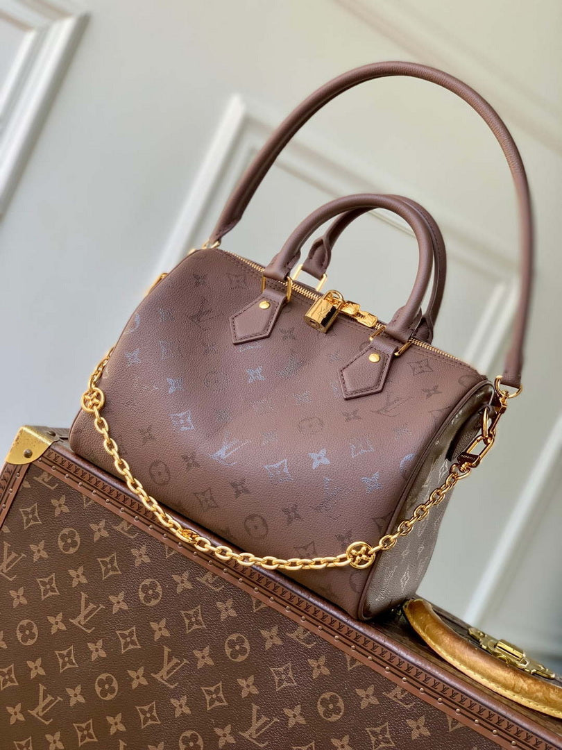 LV M26691 Louis Vuitton Speedy Soft Bandouliere 25 Bag Wine Red