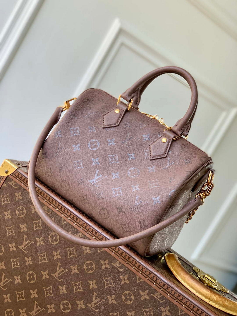 LV M26691 Louis Vuitton Speedy Soft Bandouliere 25 Bag Wine Red