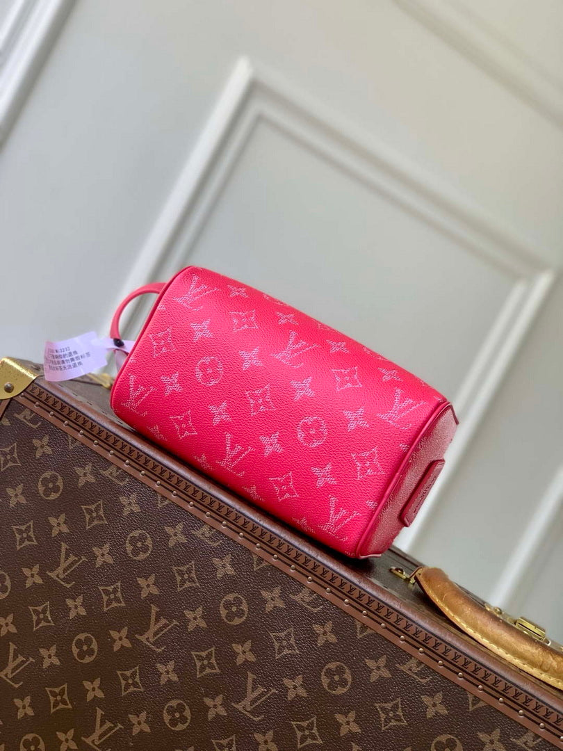 LV M26870 Louis Vuitton Mini Dopp Kit Bag Rose Pondichery Pink