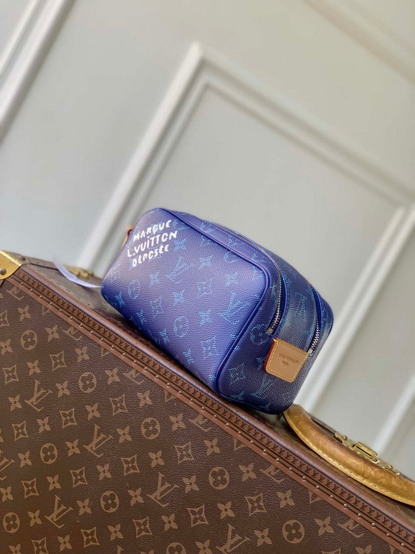 LV M26872 Louis Vuitton Mini Dopp Kit Bag Ocean Blue