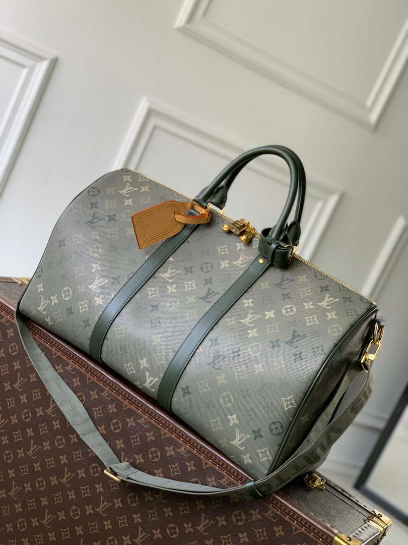 LV M26959 Louis Vuitton Keepall Bandouliere 50 Bag Khaki Green