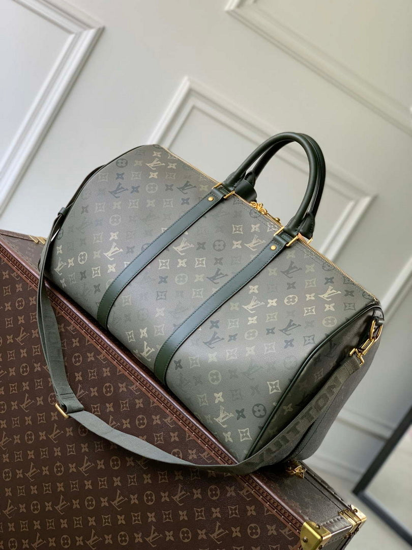 LV M26959 Louis Vuitton Keepall Bandouliere 50 Bag Khaki Green