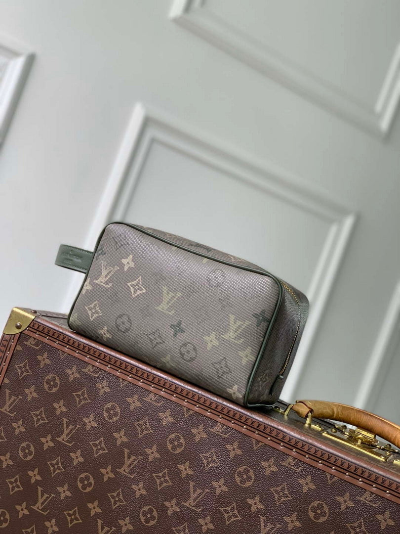 LV M26963 Louis Vuitton Dopp Kit Bag Khaki