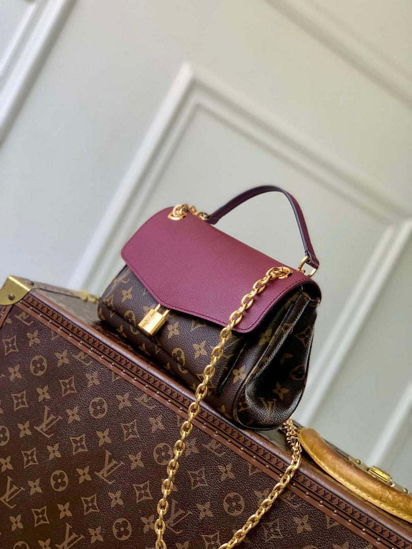 LV M27067 Louis Vuitton Saint Germain BB Handbag Wine Red