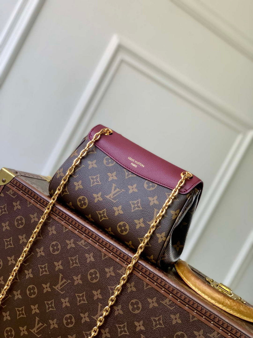 LV M27067 Louis Vuitton Saint Germain BB Handbag Wine Red