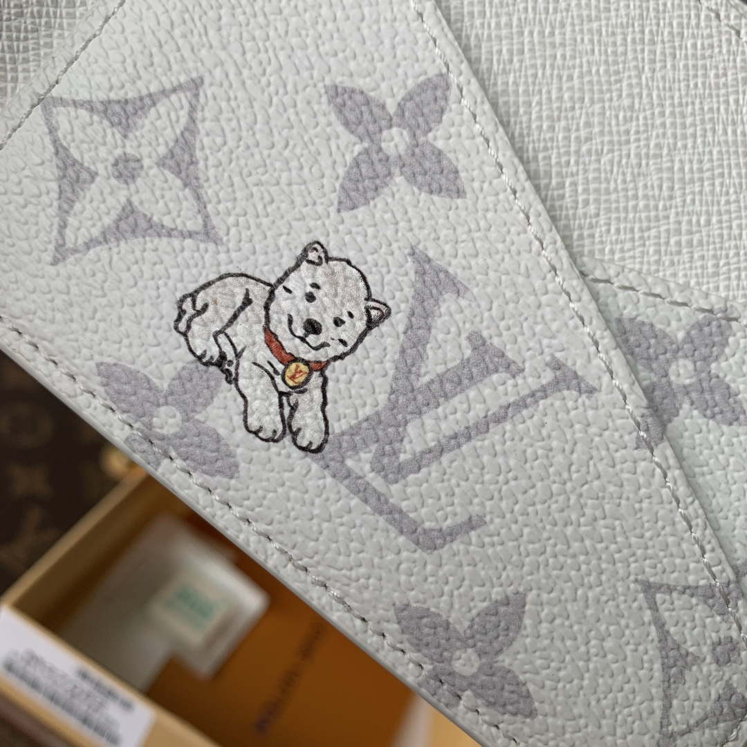 LV M27082 Louis Vuitton Multiple Wallet White