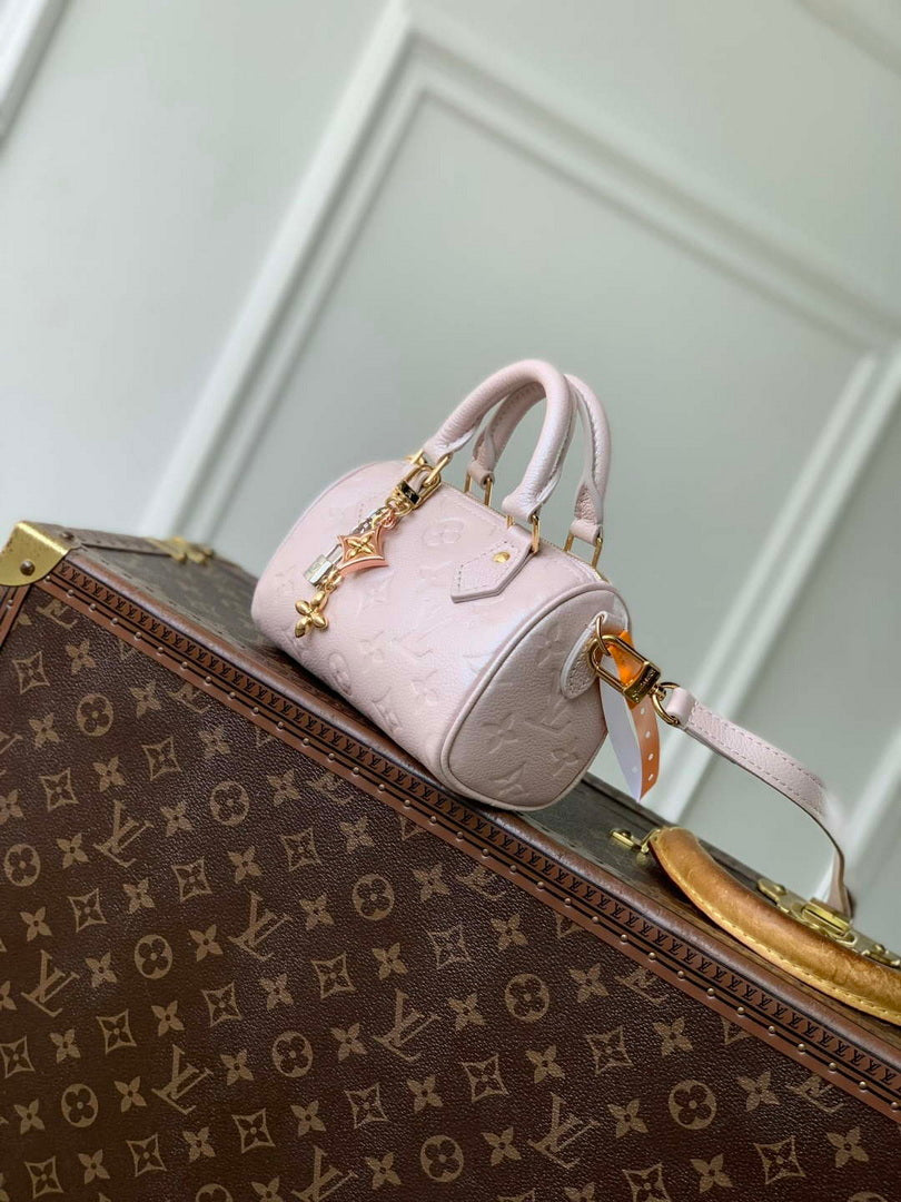 LV M27107 Louis Vuitton Nano Speedy Bag Snowy Pearl