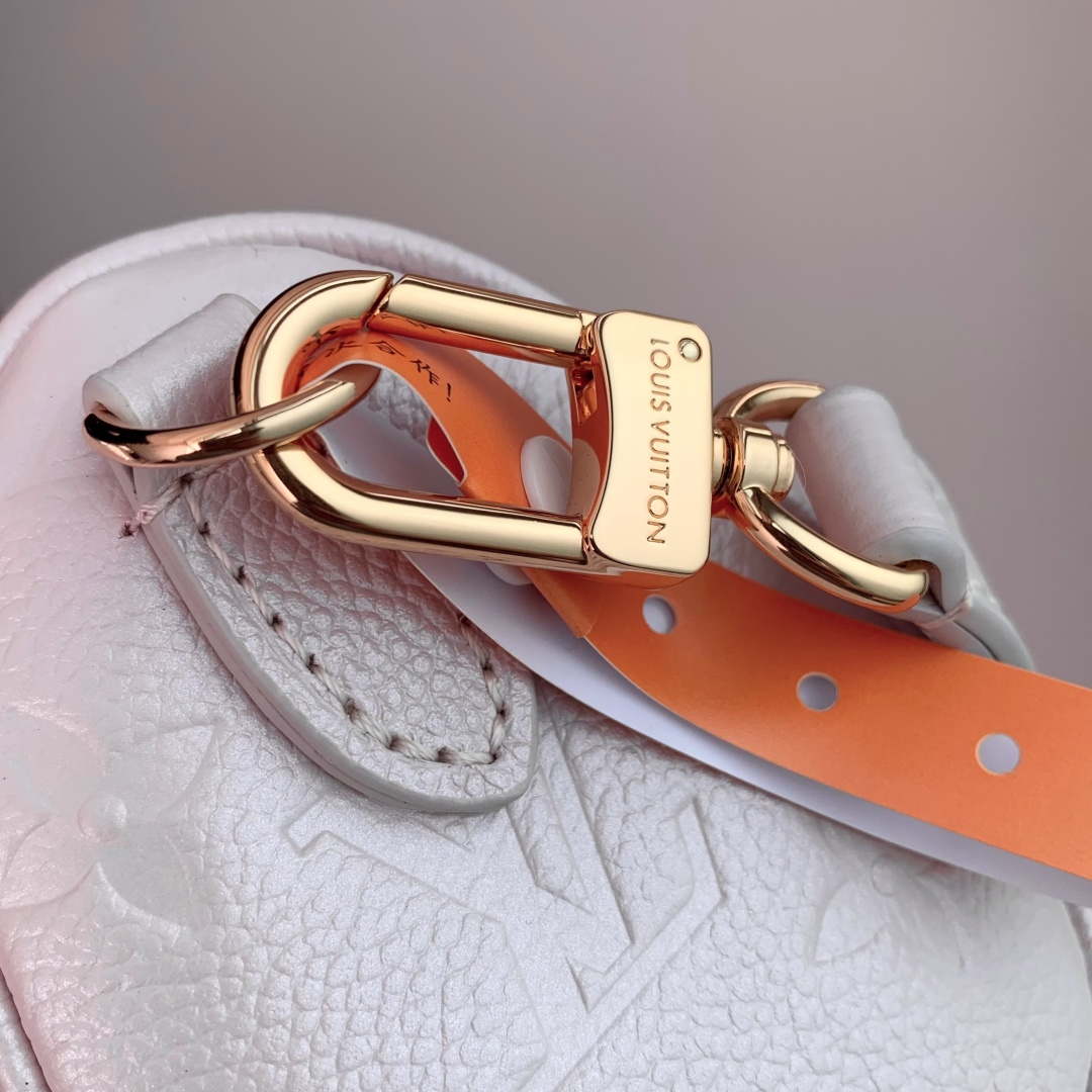 LV M27107 Louis Vuitton Nano Speedy Bag Snowy Pearl