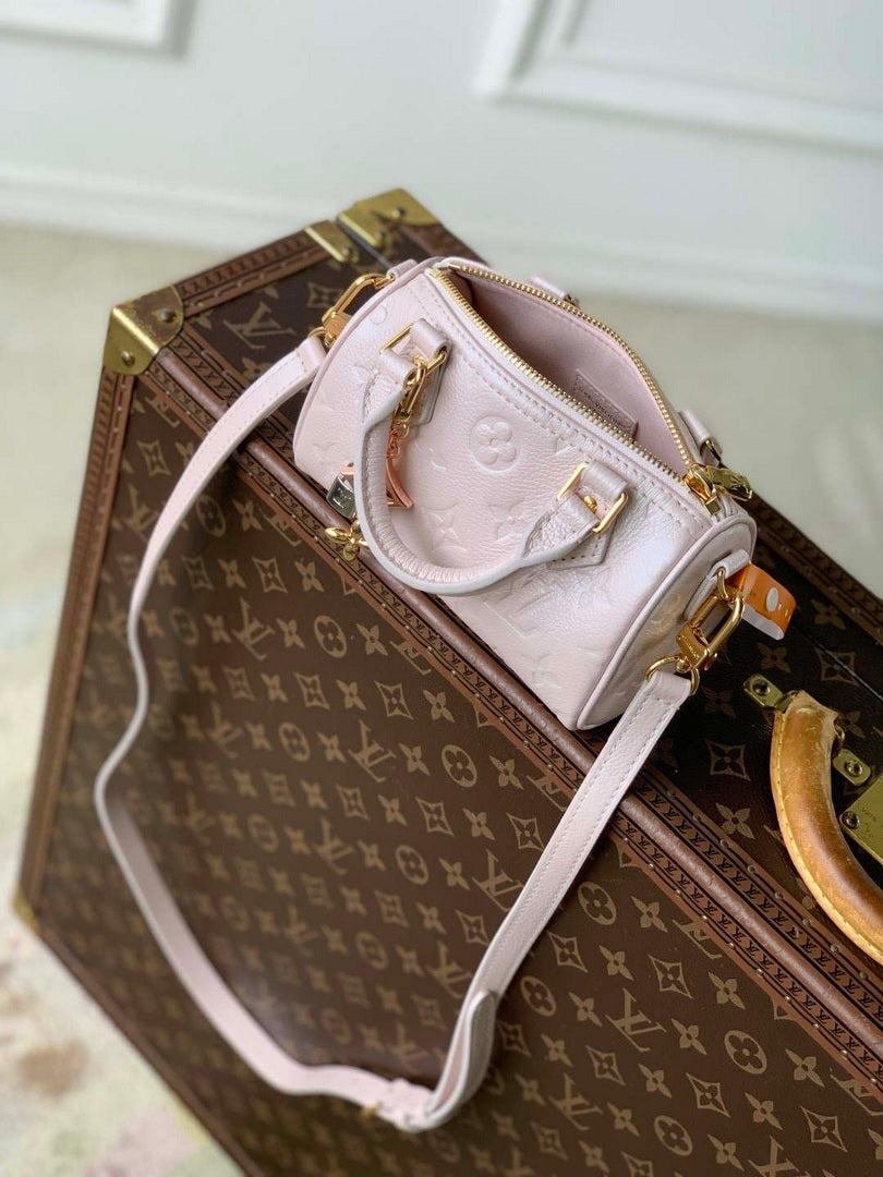 LV M27107 Louis Vuitton Nano Speedy Bag Snowy Pearl
