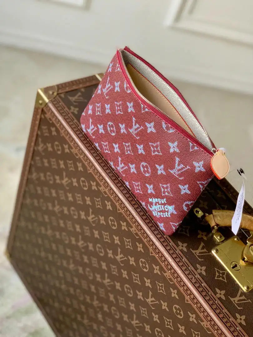 LV M27109 Louis Vuitton Key Pouch M Purple Red
